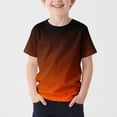 thumbnail image 2 of CYRBOKO Toddler Boys T-shirts, Summer Gradient Color Casual Short Sleeve Sports Tee Orange Size 4-5 T, 2 of 4
