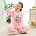 thumbnail image 1 of Pijamas de algodón para niños y niñas, ropa de dormir con dibujos de animales, para otoño e invierno, 2022, 1 of 4