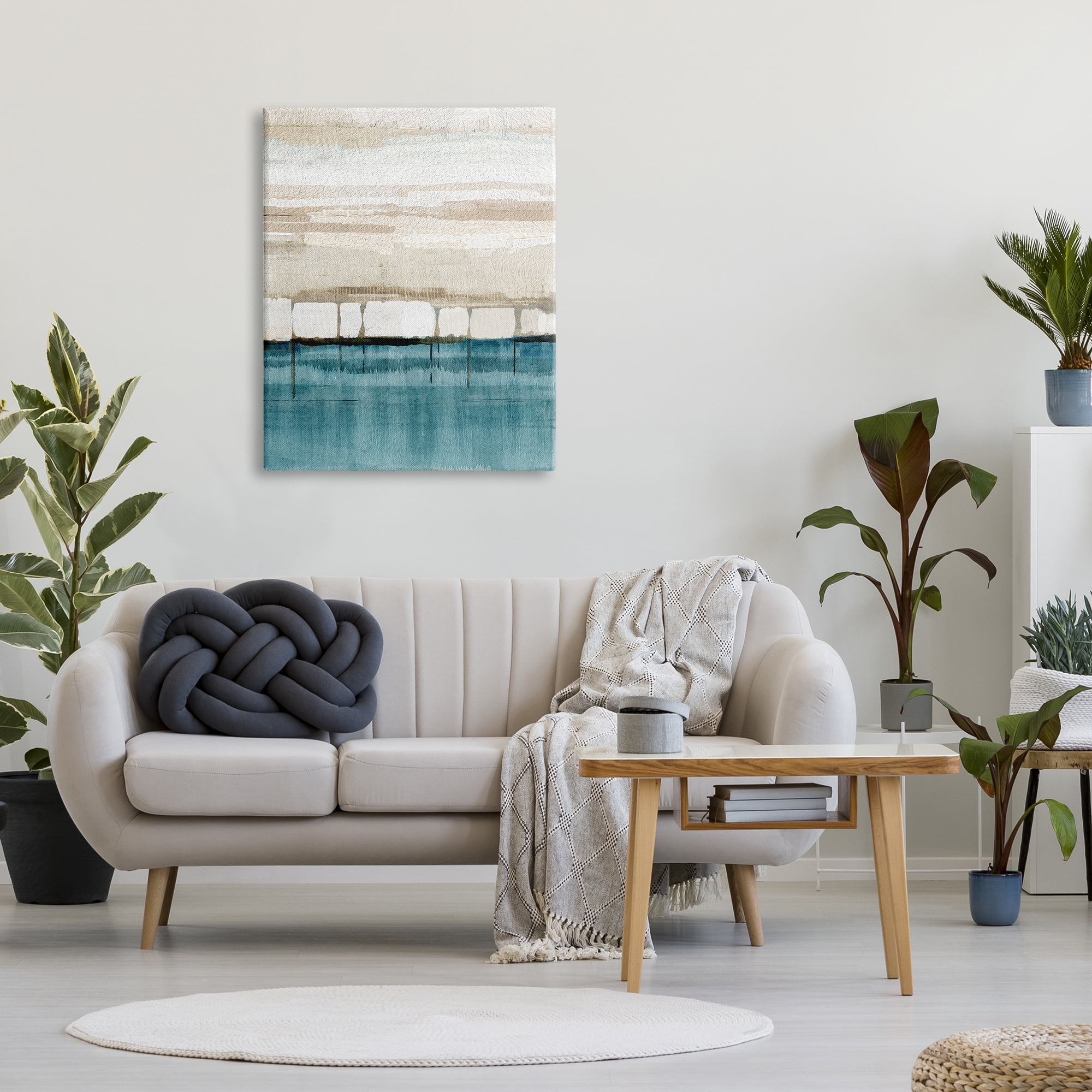 Stupell Industries Modern Landscape Abstraction Abstract Painting Gallery Wrapped Canvas Art Print Wall Art, 30 x 40