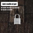 thumbnail image 5 of Jinsinto Large 4-Digit Combination Padlock with Big Password, [Simple and Safe] Code Padlock, One-Click Unlock Heavy Duty Padlocks, Hidden Password Design -Silver, 5 of 5