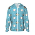 thumbnail image 1 of Vsdgher Sweat à Capuche Imprimé Chat Poisson pour Adultes, Protection Solaire à Manches Longues pour Hommes et Femmes, Pêche, Course, Natation - Très Grand, 1 of 7
