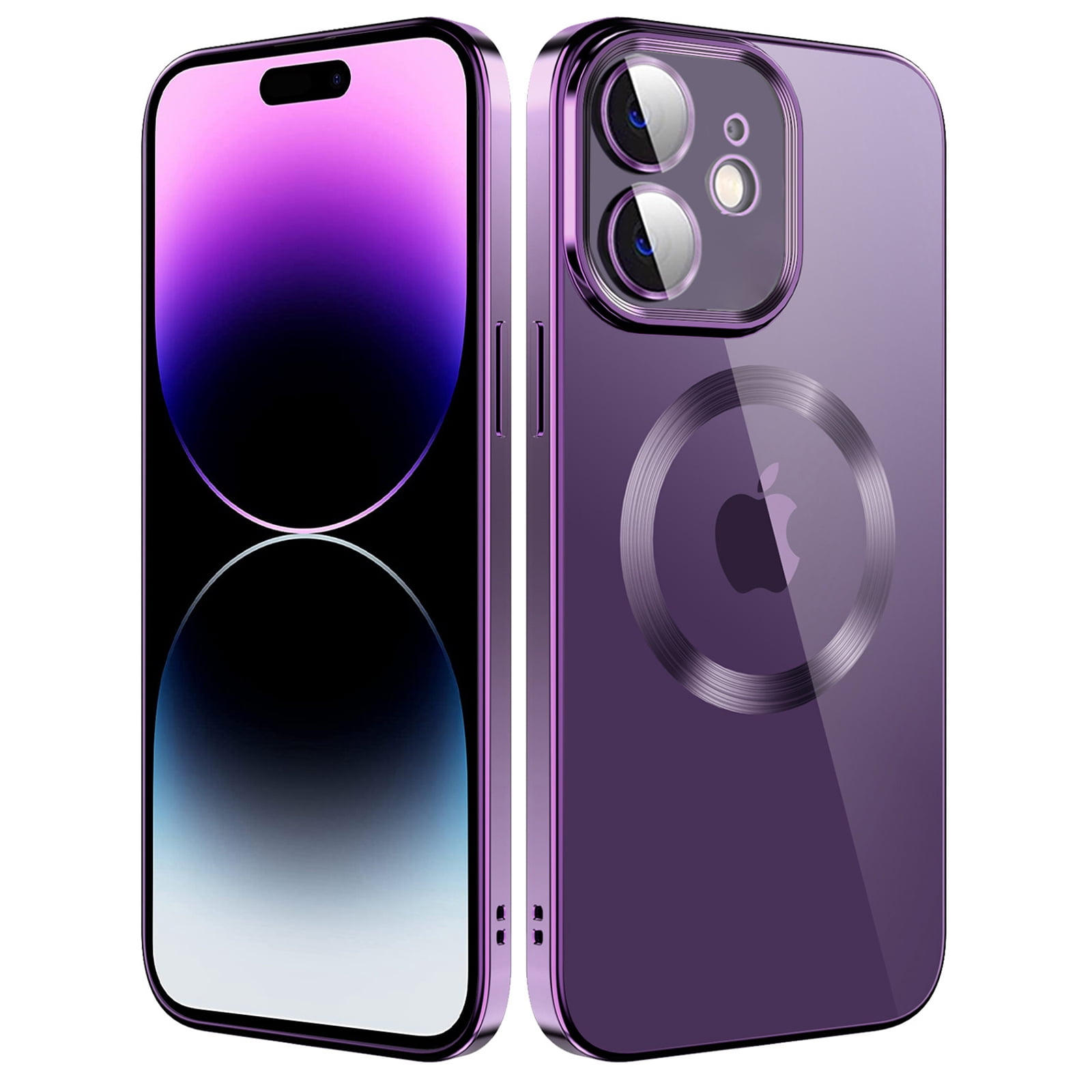 Dteck Magnetic Case for iPhone 11 Case, Compatible with MagSafe, Plating Luxury Cover for Women Men Clear Shockproof Protective Case for iPhone 11