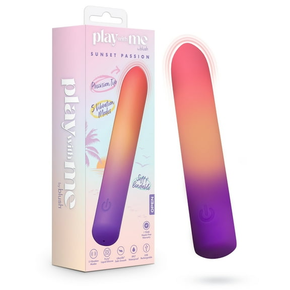 Blush Play With Me Sunset Passion Silicone Bullet Vibrator For Women Adult Sex Toy