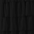 thumbnail image 3 of Black Ruffle Blackout Thermal Insulated Window Curtain Vintage Chic Farmhouse Button Treatments for Living, Dining Room, Bedroom, 52”W x 84"L,Rod Pocket 1 Panel, 3 of 6
