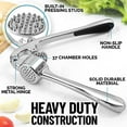 thumbnail image 6 of Premium Garlic Press Set - Rust Proof Professional Garlic Mincer Tool - Easy-Squeeze, Easy-Clean with Soft, Ergonomic Handle - Silicone Garlic Peeler & Brush (Chrome), 6 of 8