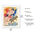 thumbnail image 2 of Olympia Music Hall Paris France - formally known as the Montagnes Russes - Vintage French Advertising Poster by Jules Chéret c.1898 - Fine Art Rolled Canvas Print 20in x 26in, 2 of 4