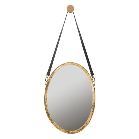 SAFAVIEH 14.5" x 21.4" Pembroke Strap Mirror, Antique Gold