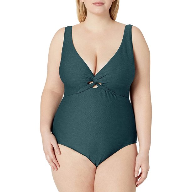 Anne Cole Anne Cole Women S Plus Size Twist Front One Piece Swimsuit Eucalyptus w Nylon 18 Spandex By Visit The Anne Cole Store Walmart Com Walmart Com