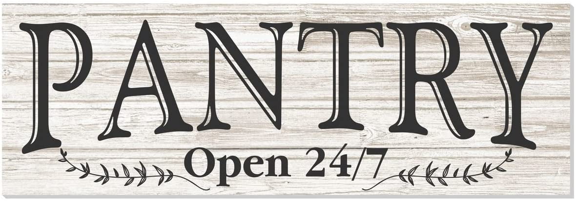 Details about   Wood Pantry Open 24/7 Sign Rustic Wall Decor for Home Kitchen Dining Room R8U6 