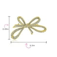 thumbnail image 4 of Bling Jewelry Womens Winter Wedding  Crystal Bridal Large Ribbon Bow Brooch Pin Gold Plated, 4 of 4