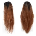 thumbnail image 3 of Unique Bargains Lace Front Wigs for Women 32" Black Gradient Brown Long Water Wave with Wig Cap, 3 of 7