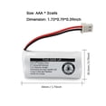 thumbnail image 3 of Batería Inalámbrica Ni-MH Kruta BT162342 2.4V 800mAh Paquete de 8, 3 of 7