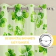 thumbnail image 6 of St. Patrick's Day Kitchen Curtains Window Panels, Watercolor Shamrock Polka Dots Light Green Insulated Window Treatment Curtain, Grommet Curtains for Bedroom/Living Room/Bathroom, 2 Piece 52"Wx63"L, 6 of 8