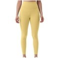 thumbnail image 4 of FAIWAD Women's Solid Color Yoga Leggings Butt Lifting Workout High Waist Stretch Running Pants, 4 of 5