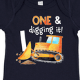 thumbnail image 4 of Inktastic One and Digging It Bulldozer 1st Birthday Boys or Girls Baby Bodysuit, 4 of 5