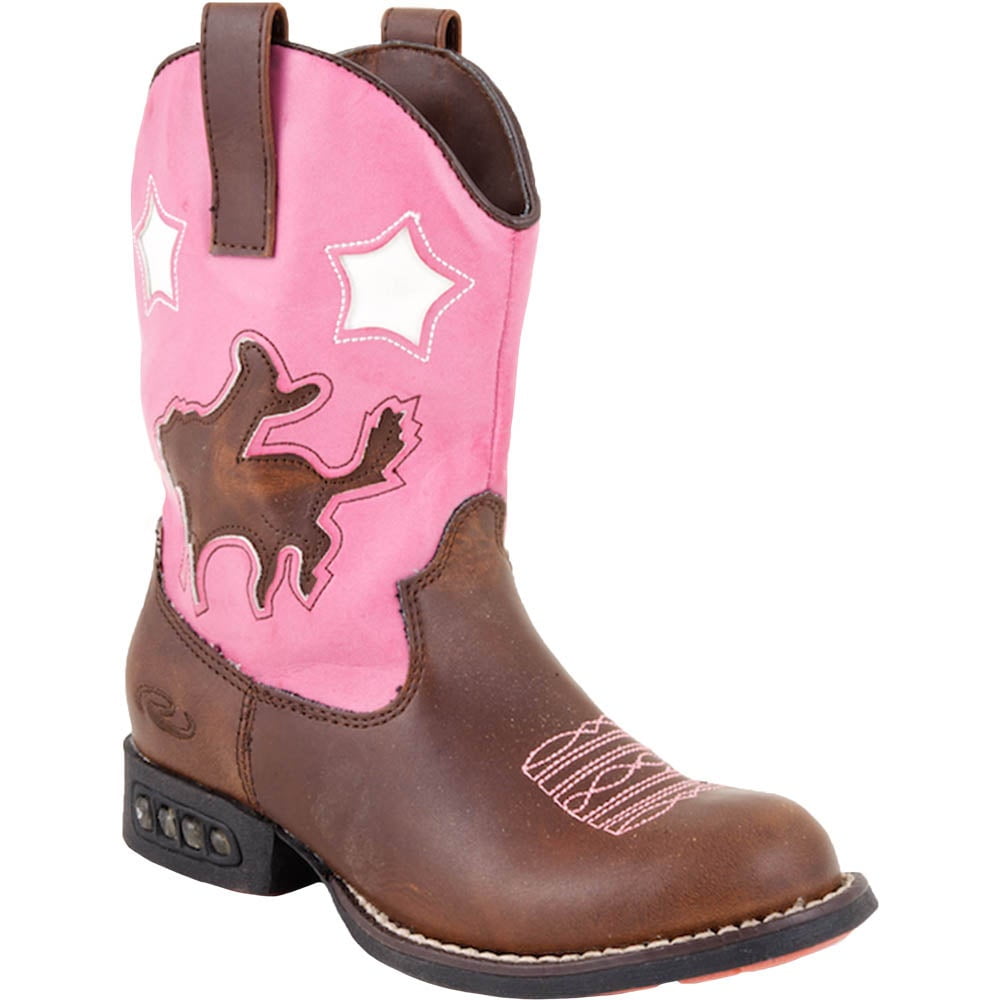 Roper Roper Star Rider Round Toe Kids Girls Western Cowboy Boots Mid