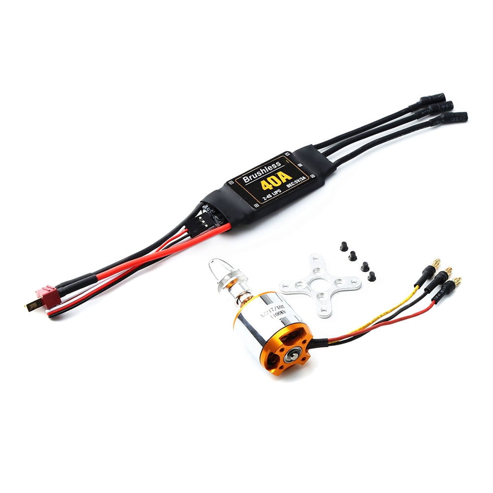 1100KV Brushless Motor 40A ESC T plug Set For RC Fixed Wing Plane RC Helicopter