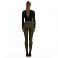thumbnail image 4 of Couver Women’s Seamless Fleece Lined Workout Leggings, One Size, Army Green, 4 of 4