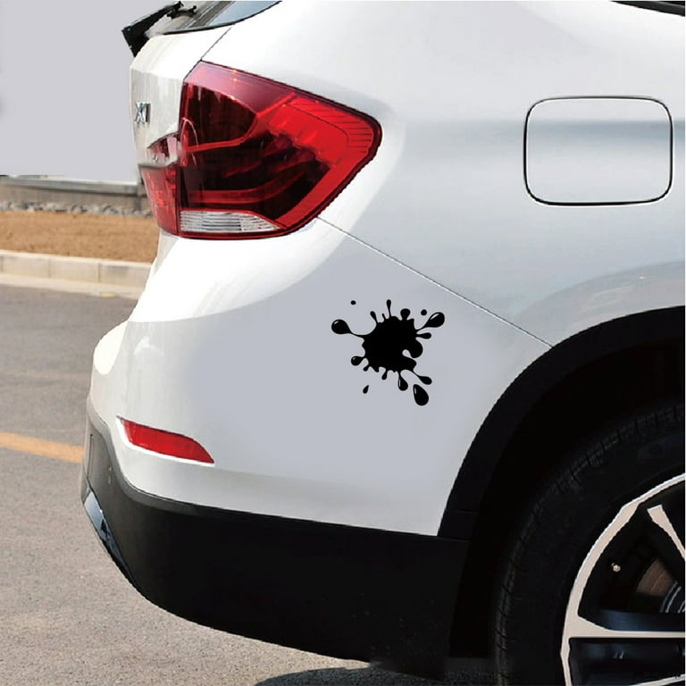 4pcs Funny Car Sticker Water Droplets Shape Vinyl Decal Car Auto Stickers for Car Bumper Window Car Decorations, Size: 10, White