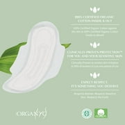 Corman Organyc Chlorine Free Biodegradable Hypoallergenic Cotton Feminine Pads, Heavy Flow, 10 Count (Pack of 6)