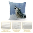 thumbnail image 4 of Orinice Wolf Snow Sky Graphic Decorative Throw Pillow Cover for Home Couch Living Room Bed Sofa, Winter Soft and Durable Design, 1PC 22x22in, 4 of 5