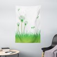 thumbnail image 1 of Dragonfly Tapestry, Ecology Background with Dandelions Greenland Grass Habitat Nature Print, Wall Hanging for Bedroom Living Room Dorm Decor, 40W X 60L Inches, Lime Green White, by Ambesonne, 1 of 2