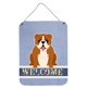 thumbnail image 1 of "Treasures English Bulldog Red White Welcome Metal Print, 16 x 12, Multicolor" Caroline's Treasures BB5701DS1216, 1 of 1