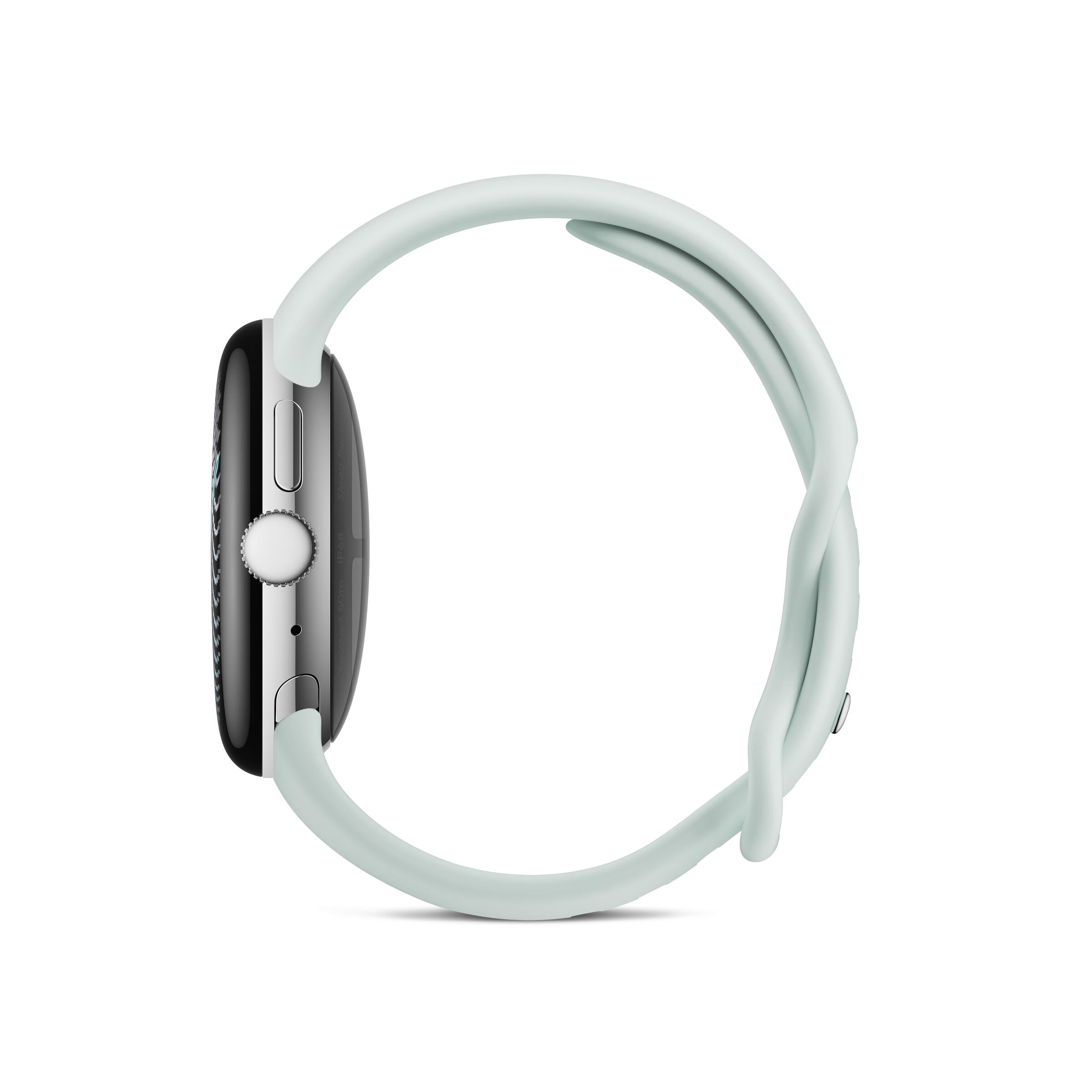 Google Pixel Watch 5 (41mm) Wi-Fi - Android Smartwatch with Domed Display, Comprehensive Health and Fitness Tracking, and Help from Gemini - Polished Silver Aluminum Case / Fog Active Band (2nd gen)