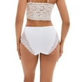 thumbnail image 2 of DARING DIVA Women's Comfortable Briefs Lace Mid-Waisted Underwear Panties White XXL, 2 of 6
