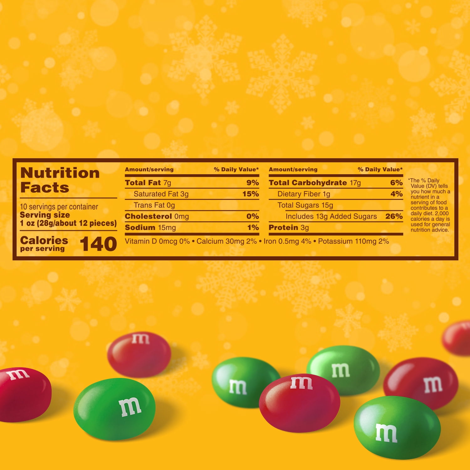 (2 pack) M&M's Peanut Milk Chocolate Christmas Candy - 10 oz Bag