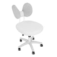 thumbnail image 6 of Porfeet Vanity Chair with Backrest, 5 Wheels, Ergonomic Height Adjustable Rolling Upholstered Chair, Armless Swivel Desk Chair for Home, Office, Living Room, Bedroom,Pink, 6 of 13