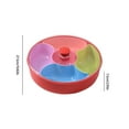 thumbnail image 3 of Colorful Rotating Fruit Box, Plastic Compartment Candy Plate for Kitchen Storage, Round/Squares/Plums Shaped Plates, Kitchen Organization for Home & Party Decor, 3 of 6