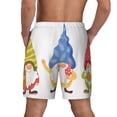 thumbnail image 4 of Uemuo Autumn Funny Gnomes Pattern Mens Swim Trunks Quick Dry Board Shorts with Mesh Lining, Stretch Beach Shorts Quick Dry No-Chafing Board Shorts-X-Large, 4 of 9
