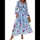thumbnail image 1 of Vestido Bohemio Informal de Larga con Escote en V Profundo para Mujer Azul L, 1 of 10