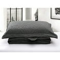 thumbnail image 3 of JML Quilt Set Queen Size Lightweight Bedspread, Soft Summer Quilt Bedding Set Coverlet for All Seasons with 3 Piece (1 Quilt, 2 Pillow Shams), Dark Gray, 3 of 5