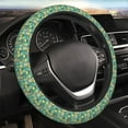thumbnail image 5 of Rateoe Animals with Leaf Pattern Elastic Stretch Steering Wheel Cover, Universal 15 inch, Microfiber Breathable , Anti-Slip, Odorless, Easy Carry, 5 of 6