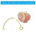 thumbnail image 4 of Unique Bargains 2 Inch S925 Silver Necklace Extender Gold Plated Chain Extenders Extension, Golden 2 Pack, 4 of 6