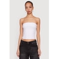 thumbnail image 2 of Women's Cropped Fold Over Tube Top, 2 of 4