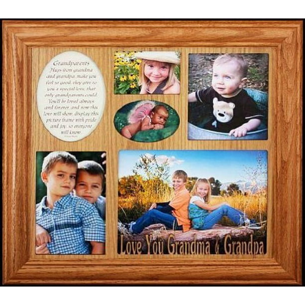 Love You Grandma Grandpa Photo Poetry Collage Frame Wonderful Gift For A Grandma Grandpa Or Grandparents Walmart Com Walmart Com