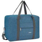 For Spirit Airlines Personal Item Bag 18x14x8 Foldable Travel Duffel Bag Tote Carry on Luggage Duffle Overnight for Women and Men,Thick Series Navy Blue with Shoulder Strap