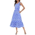thumbnail image 4 of OutfitShow Summer Maxi Dresses for Women Sleeveless Casual Flowy Tiered Dress Vacation Beach Sundresses with Pockets, 4 of 8