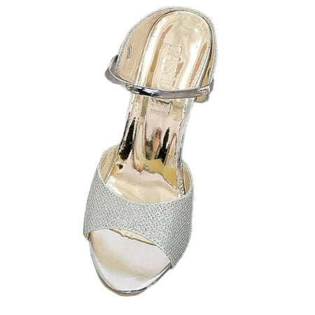 

Women\ s Open Toe Stilettos High Heel Sandals Comfort Dressy Slip On Slide Heeled Sandal