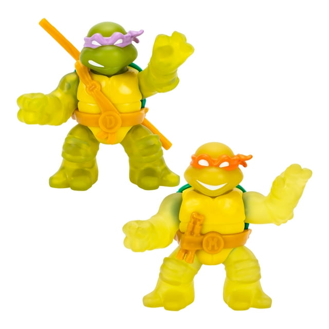 Figuras de acción Heroes of Goo Jit Zu TMNT, paquete de 2 unidades Donatello y Michelangelo