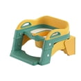 thumbnail image 2 of Asiento de inodoro multifunción para entrenamiento de orinal con taburete y asas de escalera, asiento de inodoro plegable para niños, color verde oscuro, 2 of 14