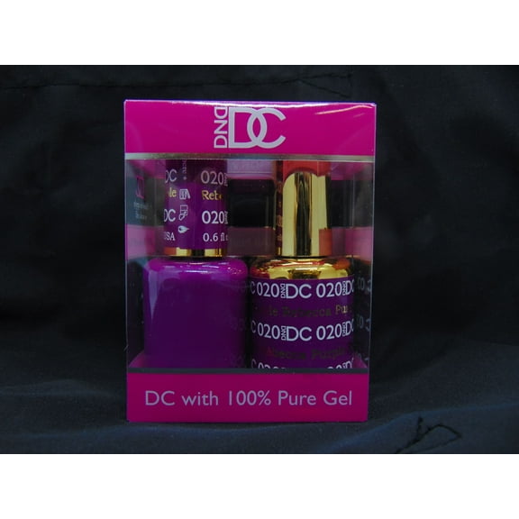 DND - DC Duo Soak off Gel & Matching nail polish, #020 - Rebecca Purple