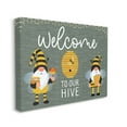 thumbnail image 3 of Stupell Industries Welcome To Our Hive Honey Bee Garden Gnomes Typography Canvas Wall Art, 20 x 16, Design by Linda Birtel, 3 of 5