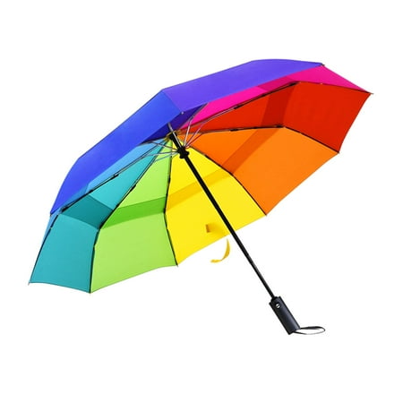 Windproof Umbrella Large Rainbow Umbrella for Adults for Single Hand Use Walmart
