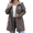 Dark Grey, variant on Plus Size Women's Rain Jackets Waterproof Rain Coats with Hood Lightweight Windbreaker Outdoor Trench Coat