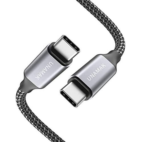 UNAMAK USB C to USB C Cable 6.6FT (60W 20V/3A) Compatible with iPad Pro 2020 2018, MacBook, MacBook Pro, Pixel, Samsung