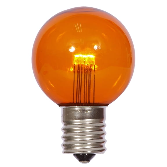 Vickerman G50 Amber Transparent Glass LED Replacement Bulb